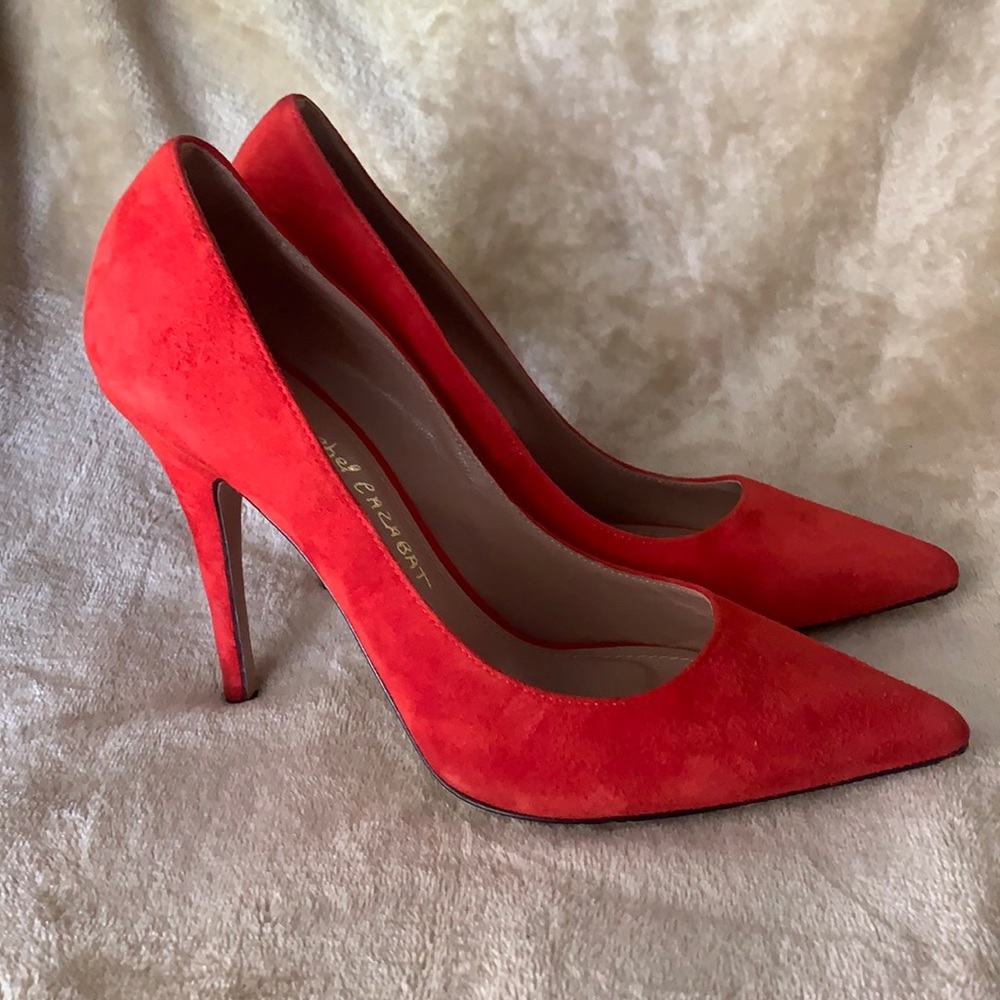Jean-Michel Cazabat Paris Red Suede Stilettos